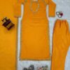 Chinon Silk Suits Wedding Yellow Salwar Haldi Outfits2