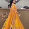 Designer Faux Georgette Embroidered Haldi Lehenga1