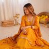 Georgette Gowns Wedding Haldi Outfits & Anarkali Gowns