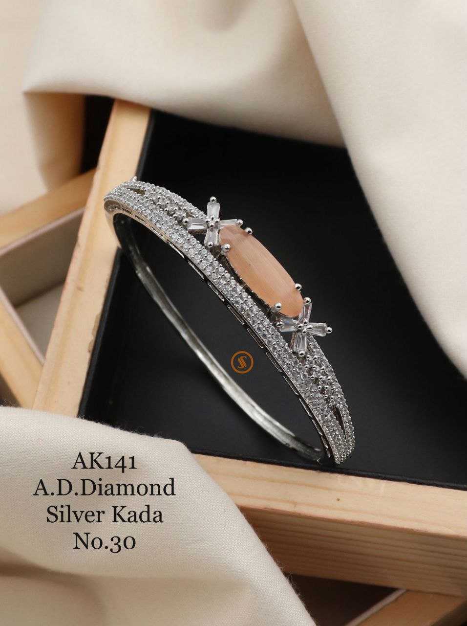 Graceful Brass AD Diamond Bangles for Women